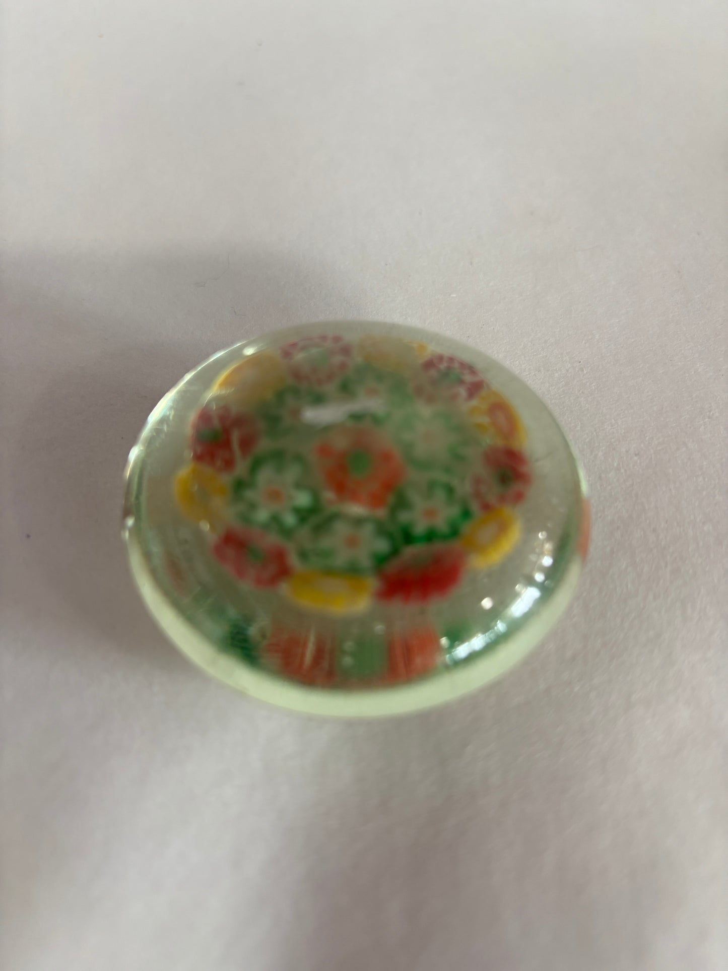 1930s Millefiori art glass paperweight