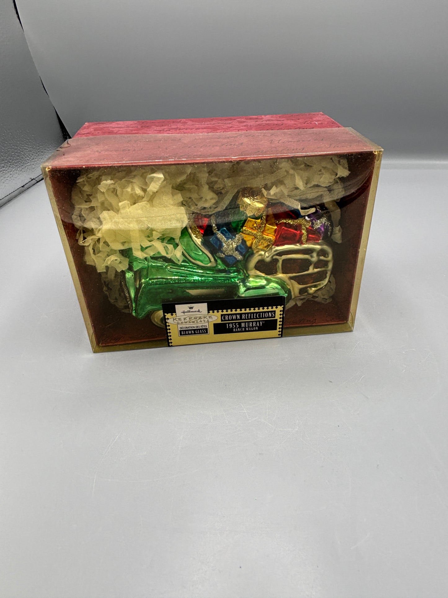 Vintage Hallmark blown glass ranch wagon