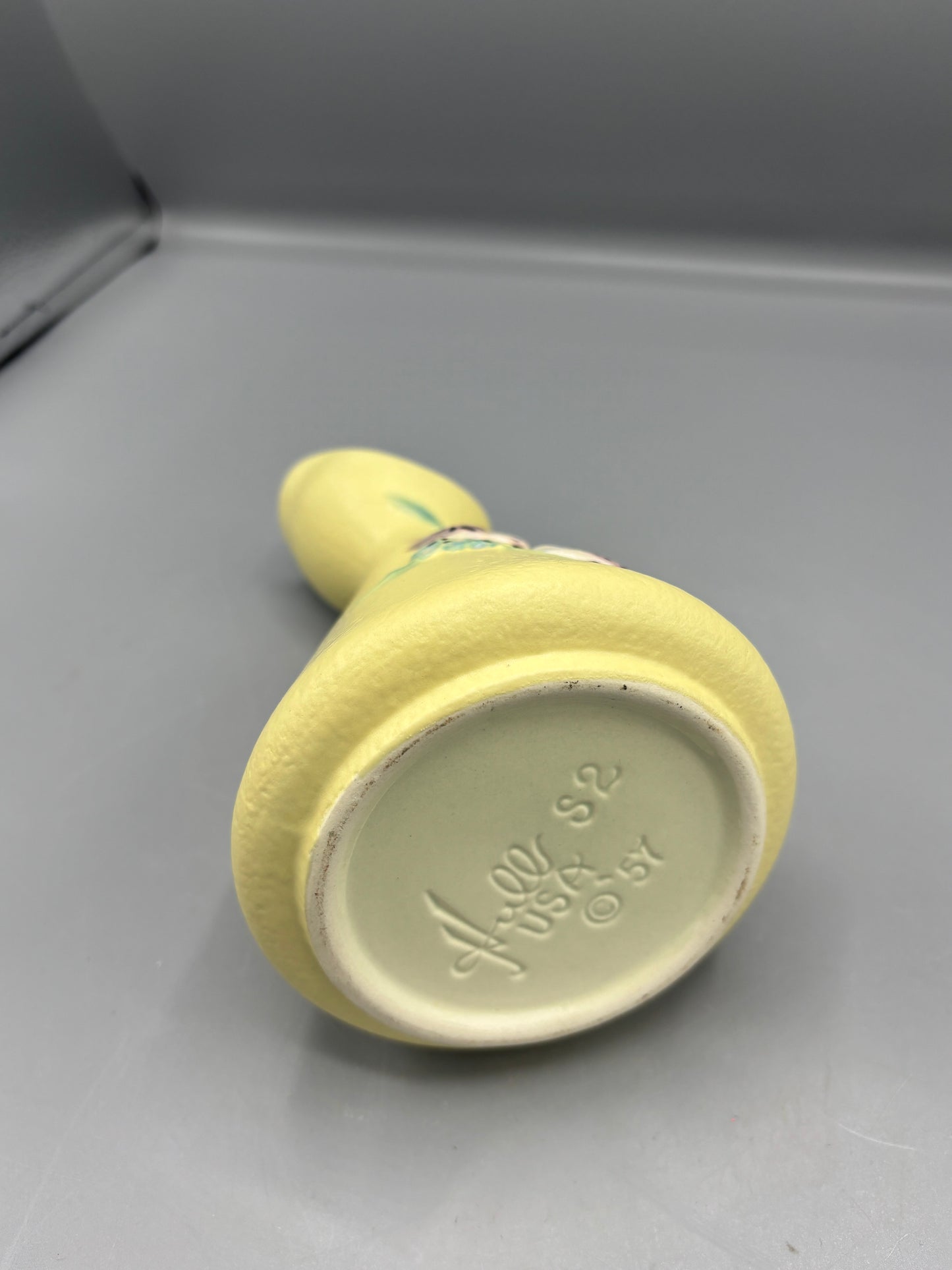 Yellow Hull art pottery Serenade pitcher