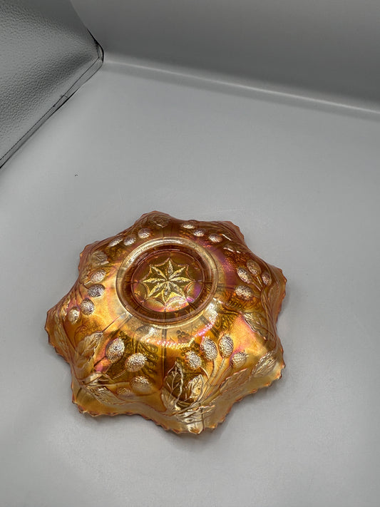 Fenton Peacock & Grapes ruffled