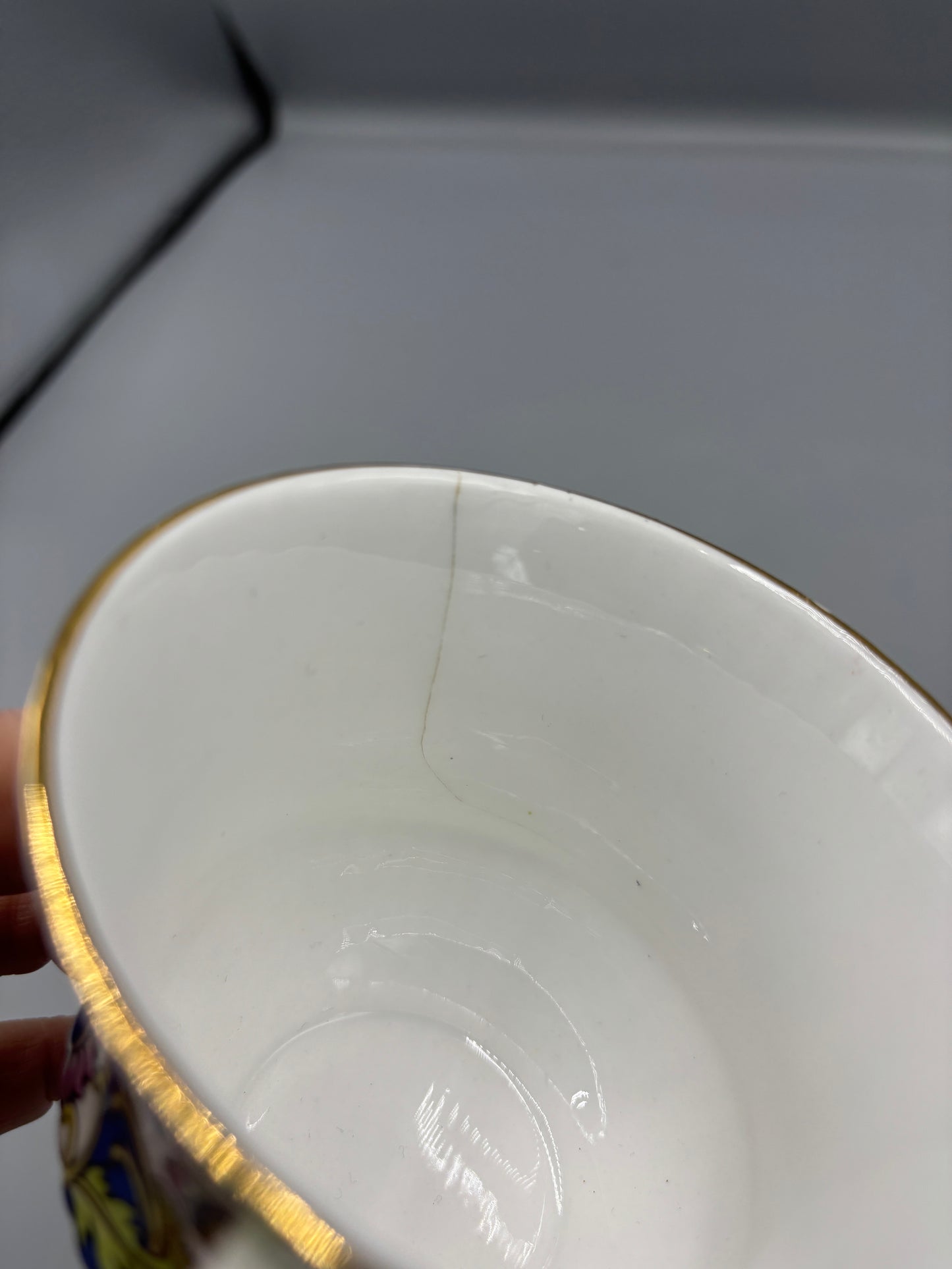 Vintage Staffordshire paisley cup & saucer