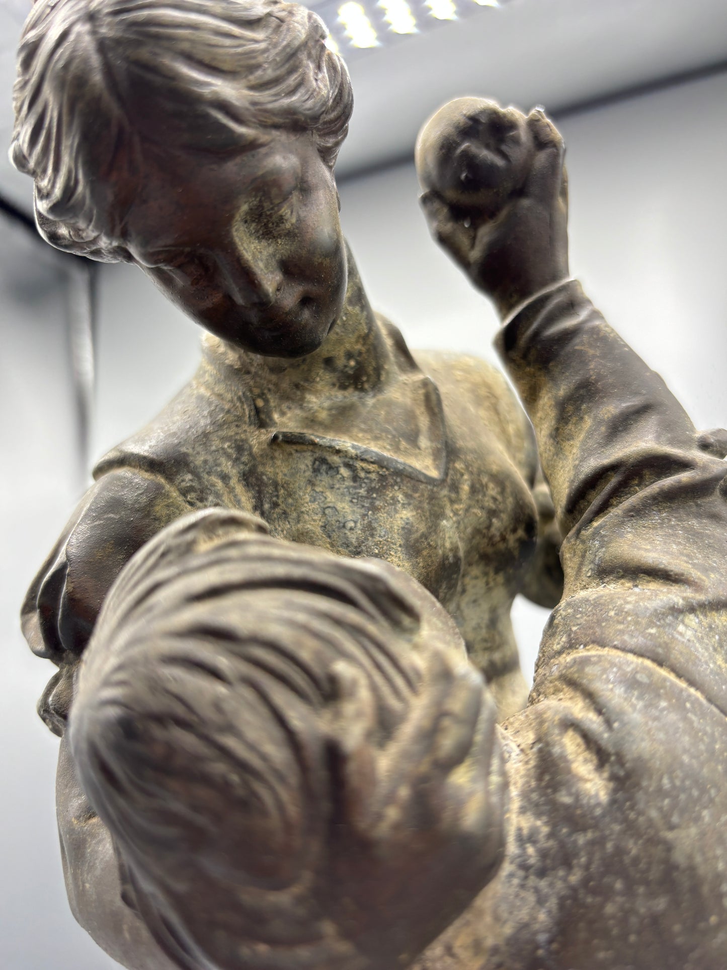 Mother & Child dancing statue