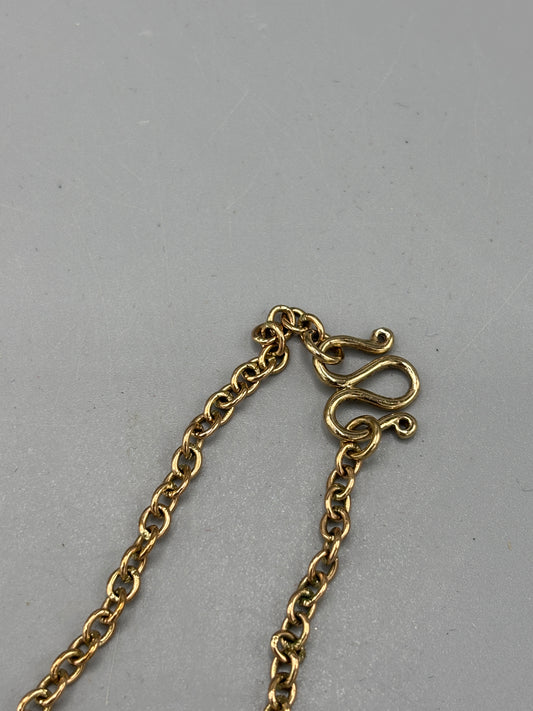 Gold plated chain with cross