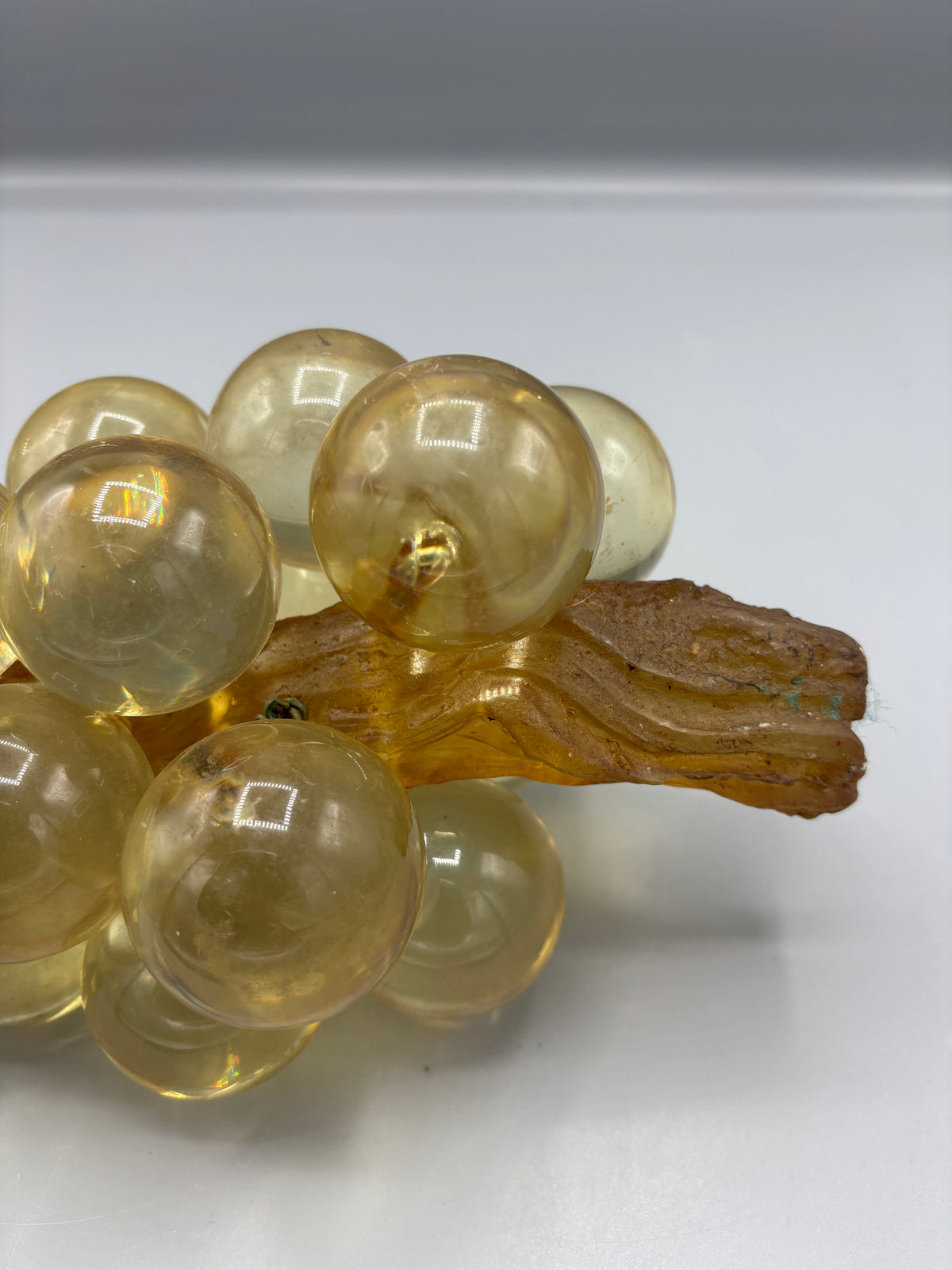 Vintage MCM Lucite Clear Grape Clusters