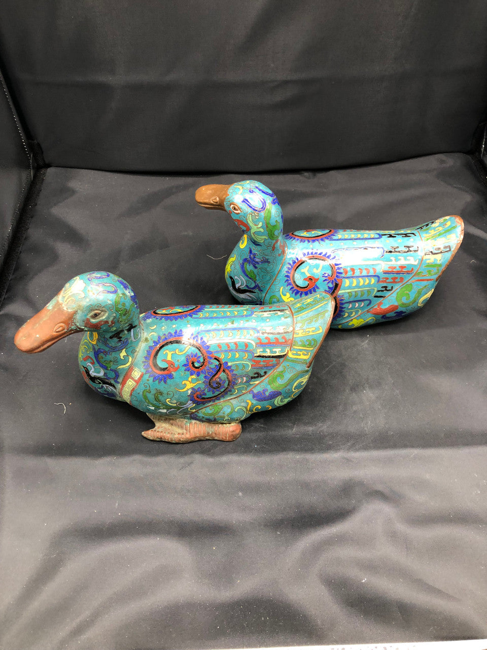 Pair of Cloisonné Ducks
