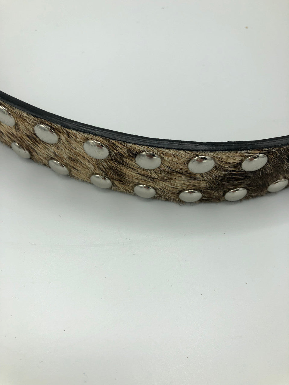 Tan Horse Hair Studded belt