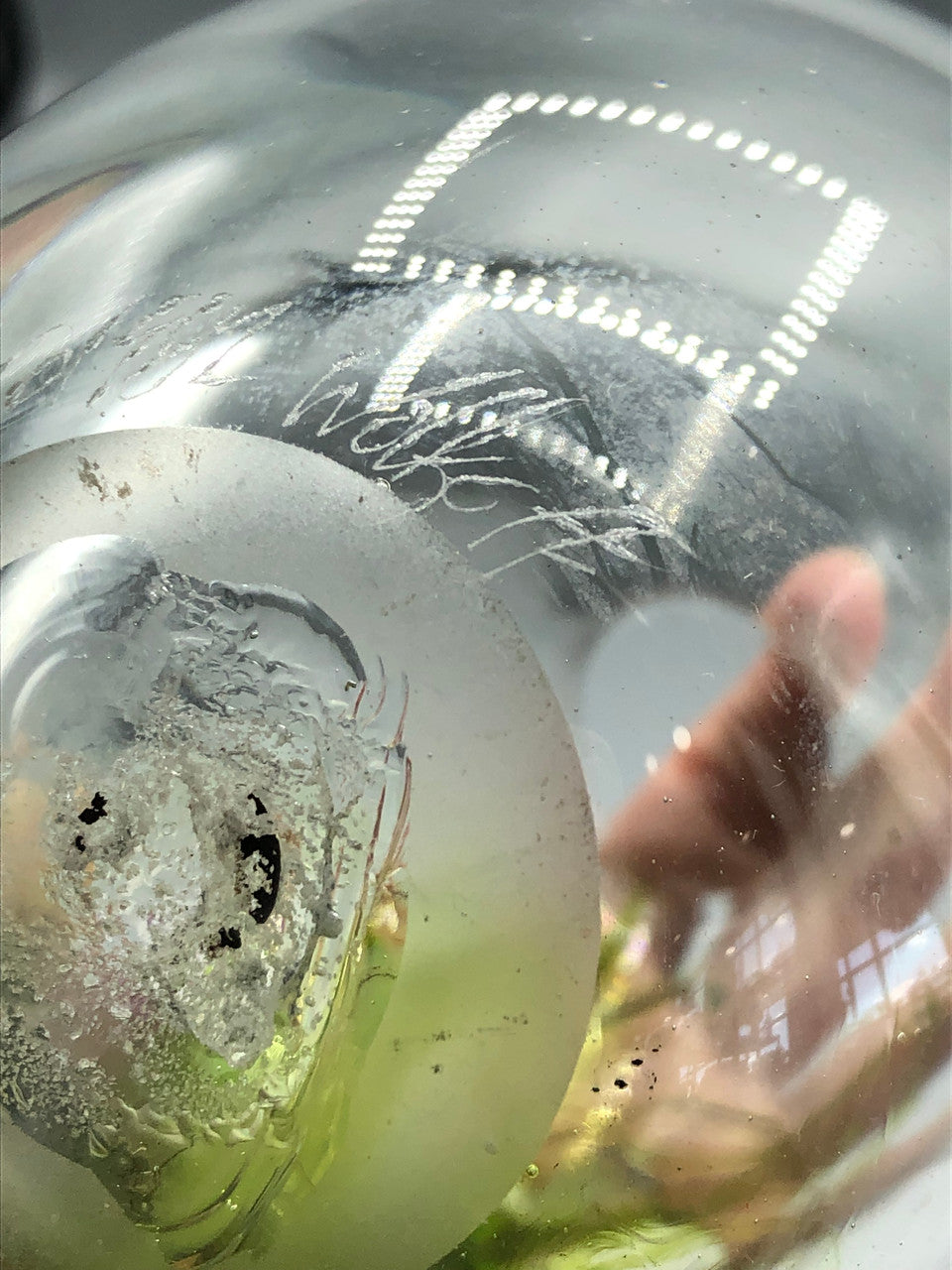 Purple flower art glass vase