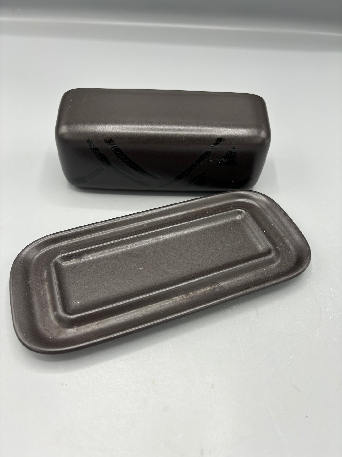 Pfaltzgraff midnight sun covered butter dish