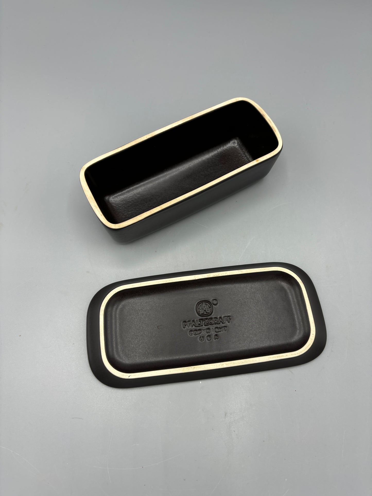 Pfaltzgraff midnight sun covered butter dish