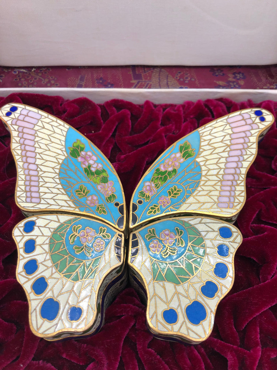 Cloisonné Butterfly Jewelry box