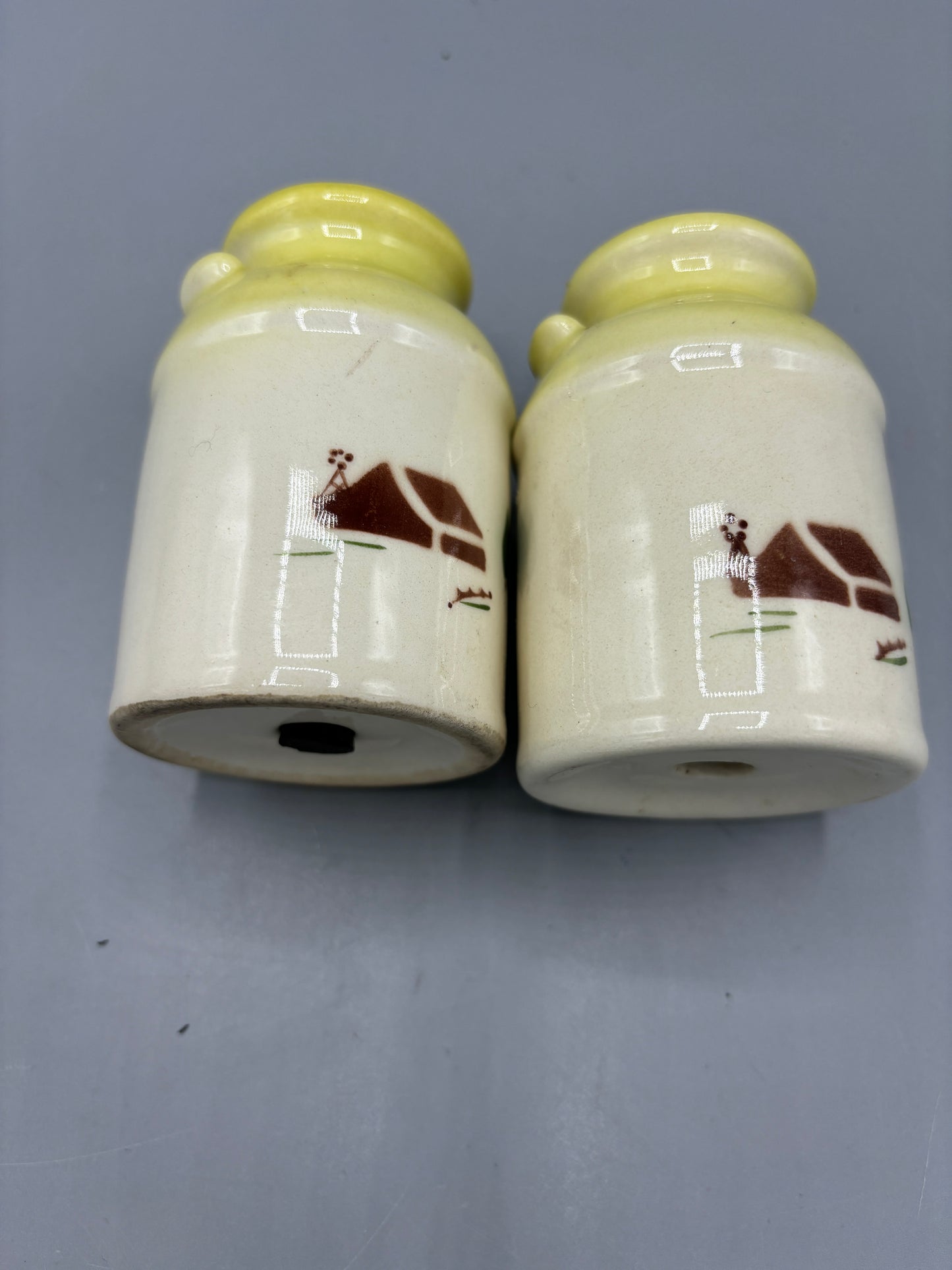 Yellow milk can salt & pepper