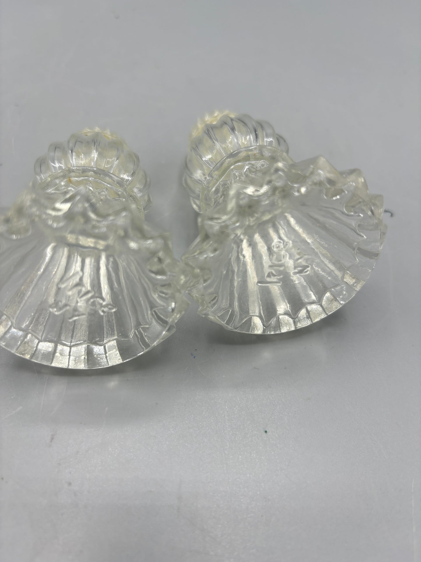 Vintage glass salt & pepper