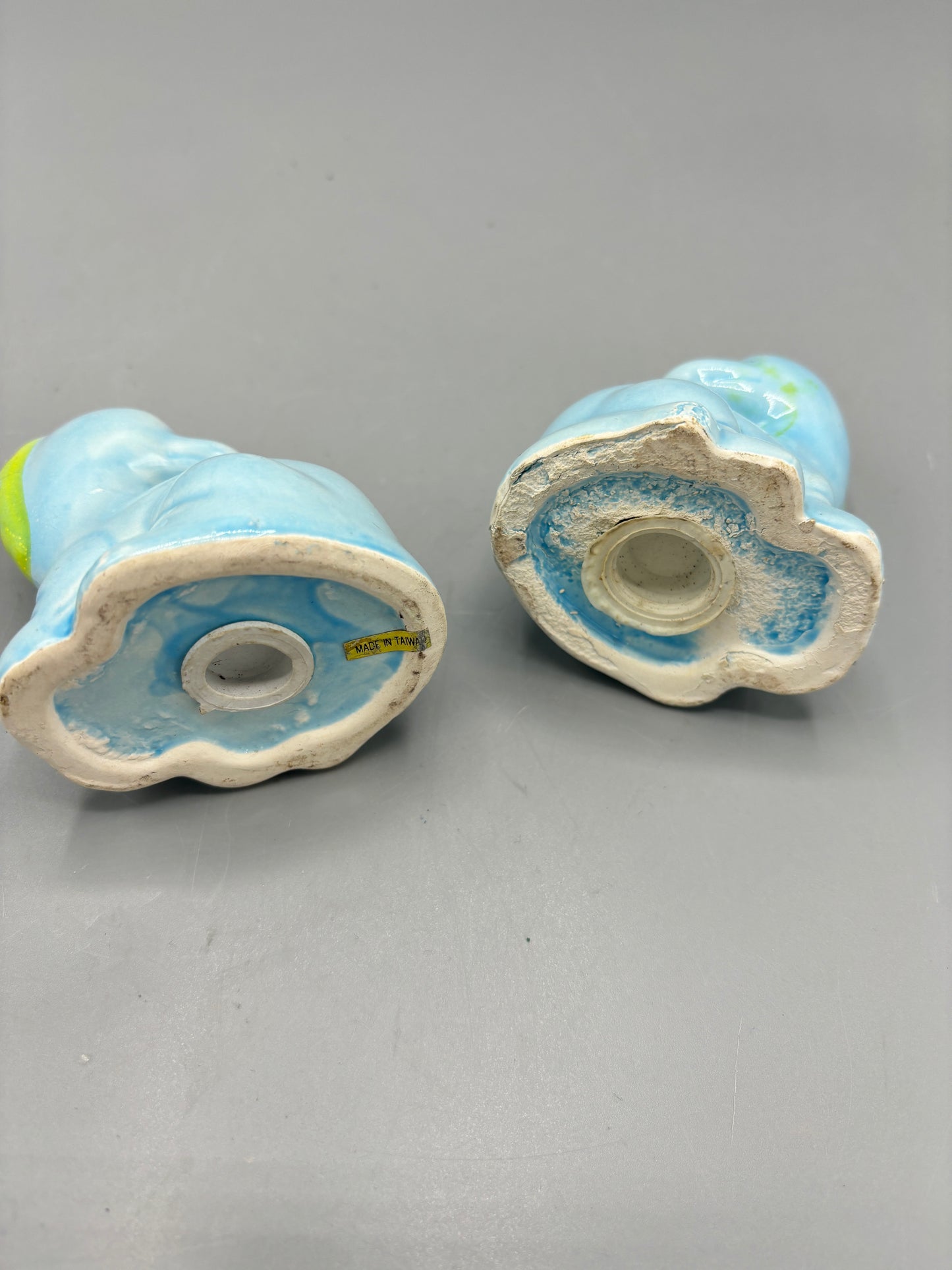 Ceramic Blue Dino salt & pepper