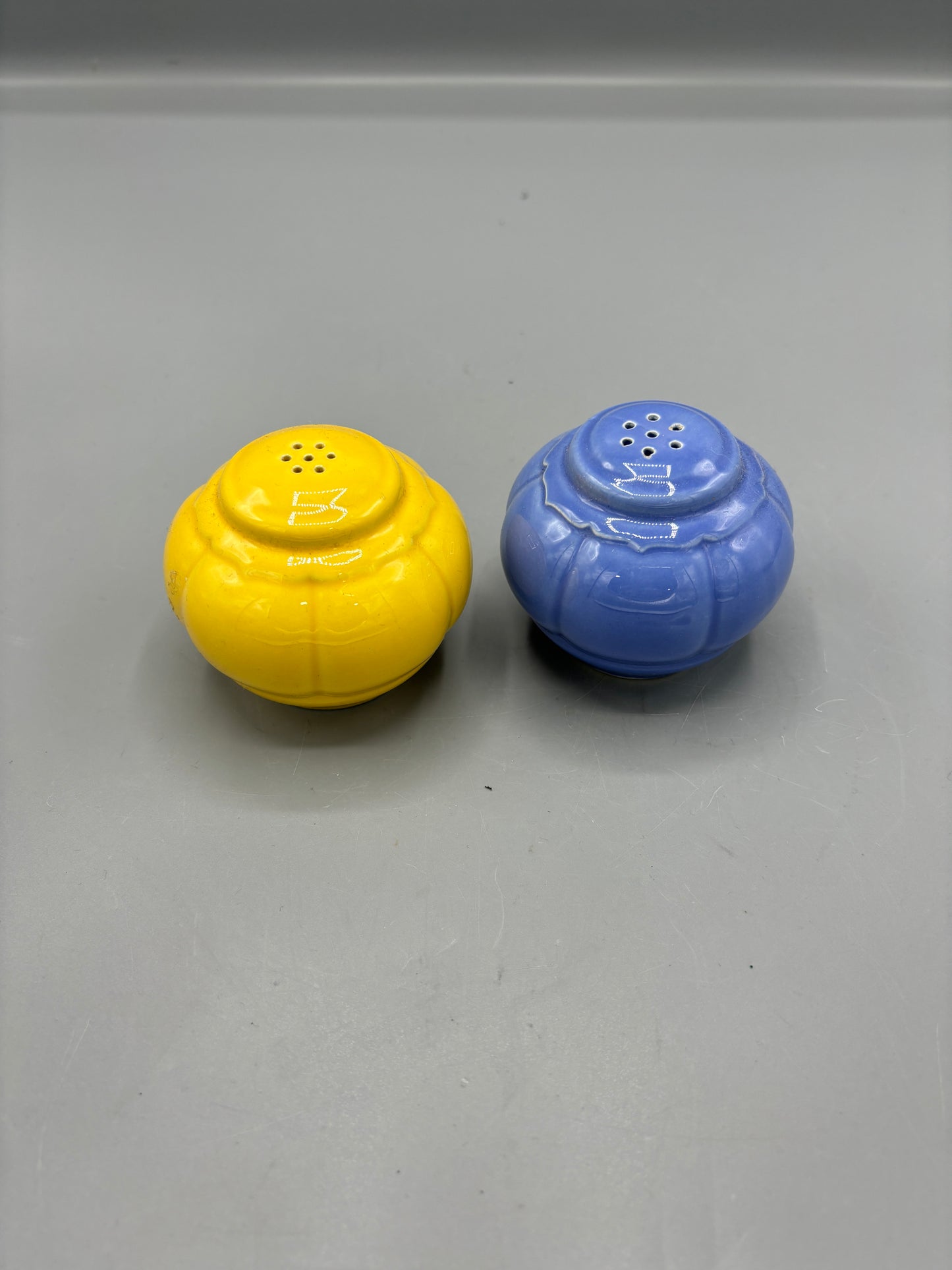 Homer Laughlin Rivera Blue & Yellow Salt & Pepper