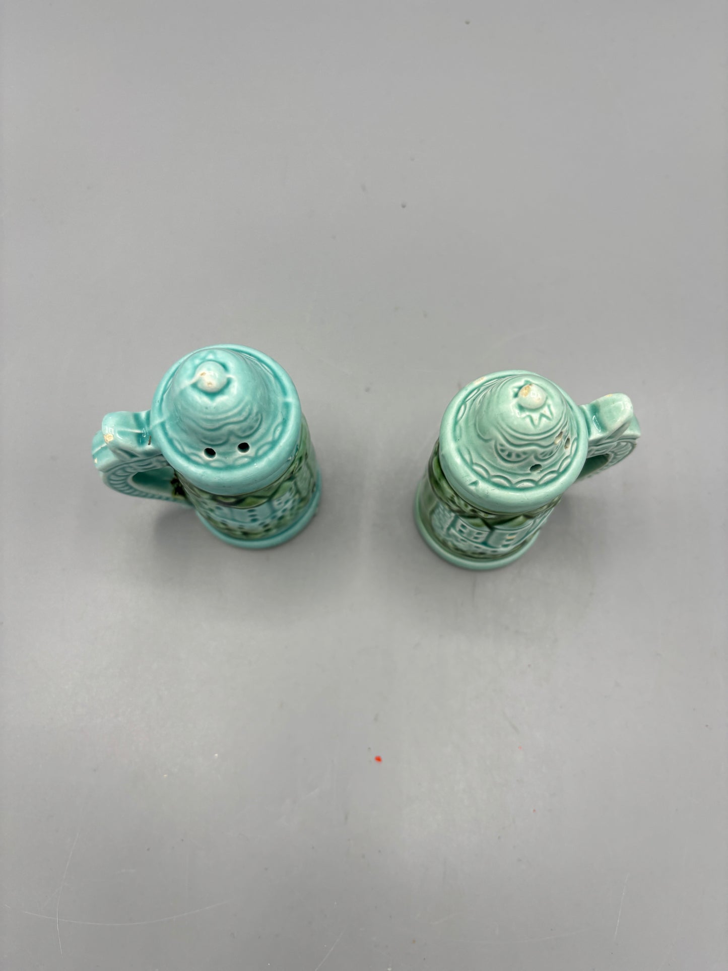 Vintage Teal stein salt & pepper