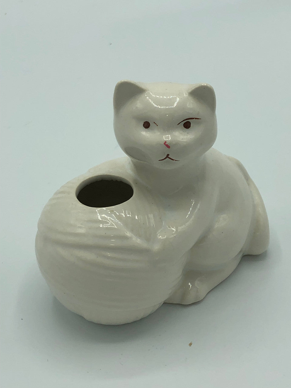 Ceramic Cat Playing with yarn Planter