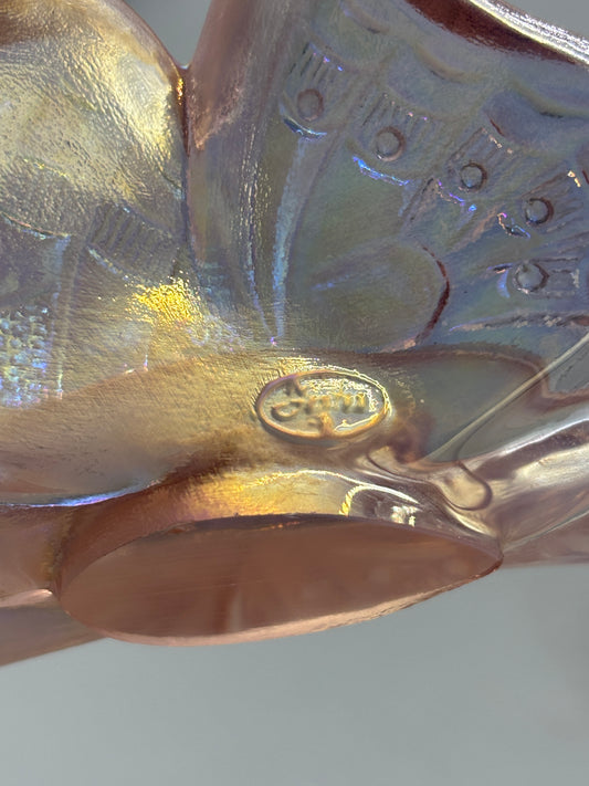 Vintage Fenton Iridescent pink butterfly