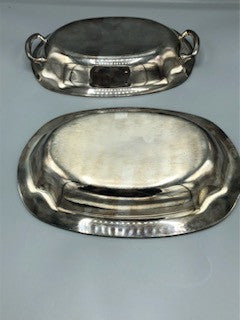 Vintage Mulholland Silverplate platter dish with lid