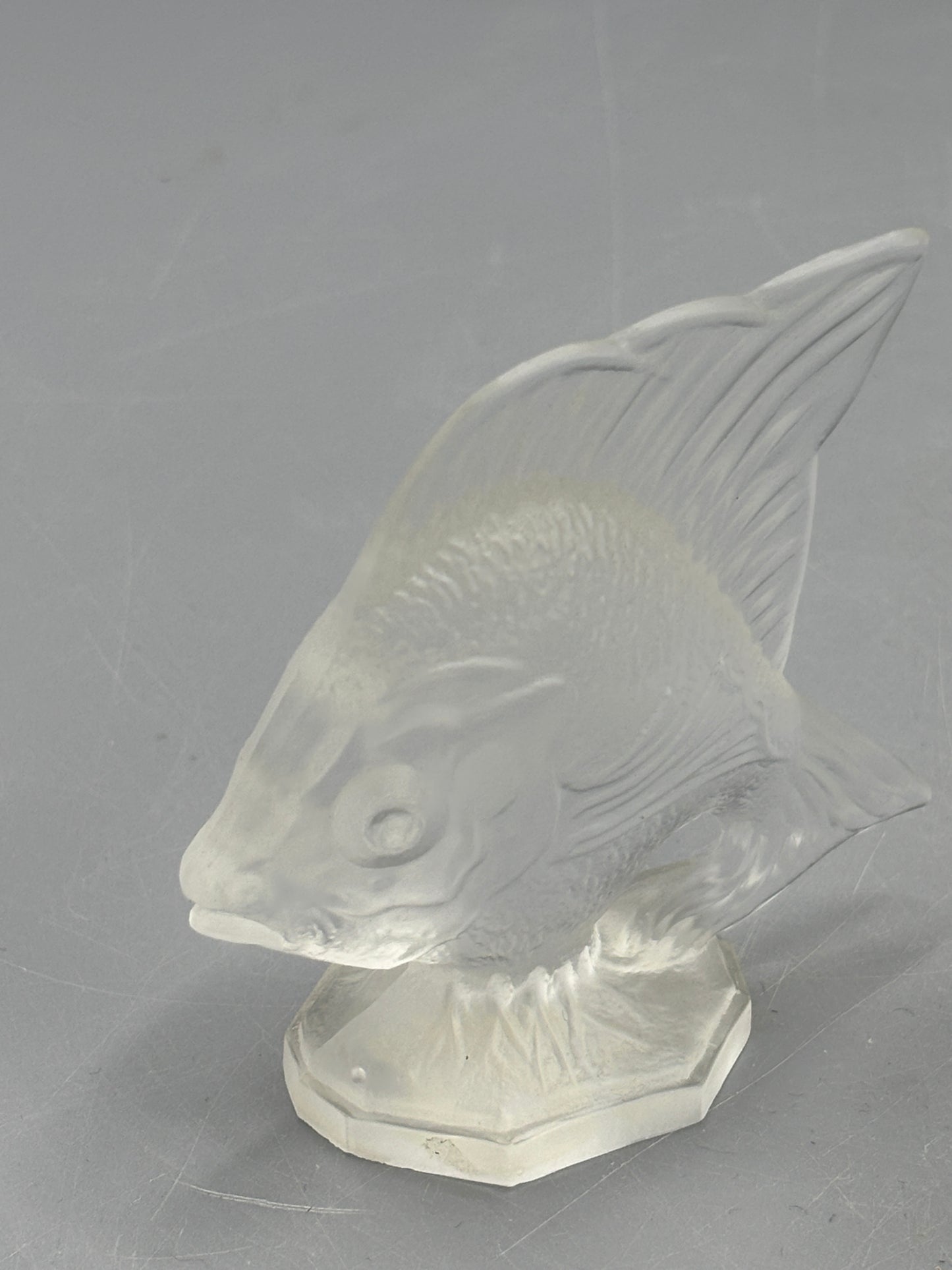 Vintage Fenton frosted glass Angel fish