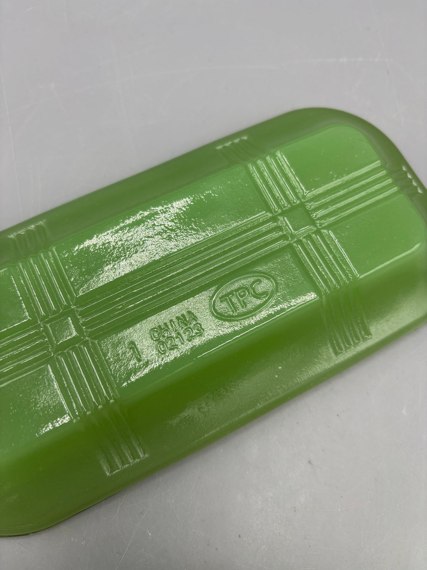 Table craft Jadeite butter dish with lid