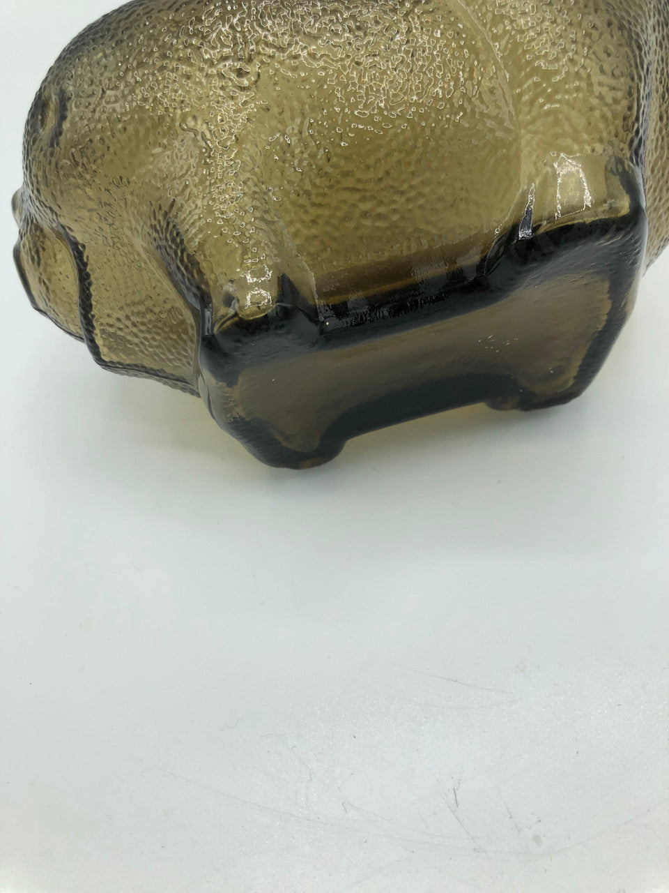 Vintage textured glass piggy bank