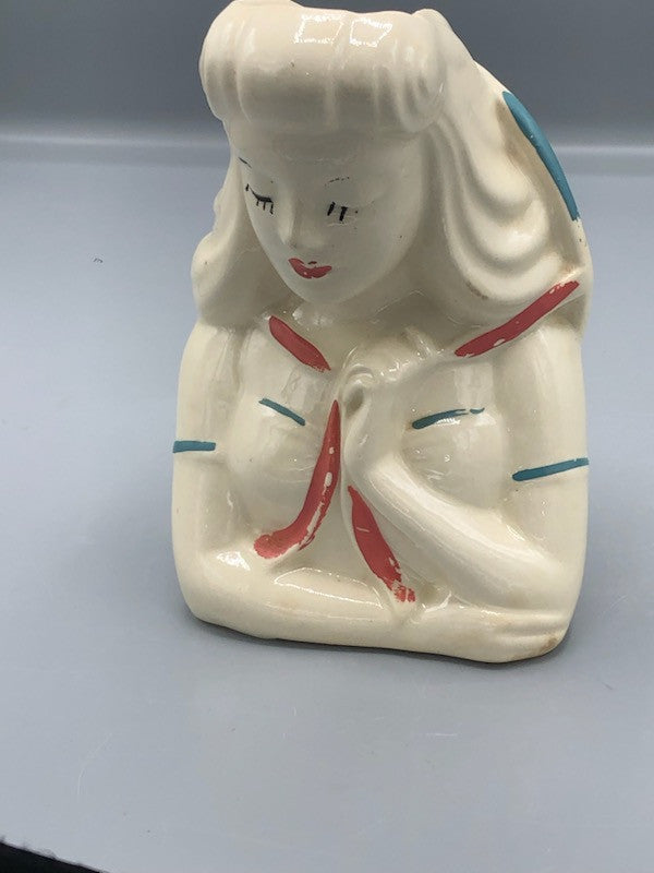 Vintage 50 s retro ladies head vase