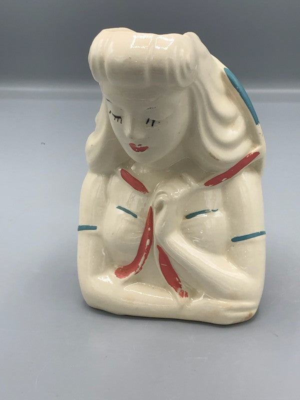 Vintage 50 s retro ladies head vase