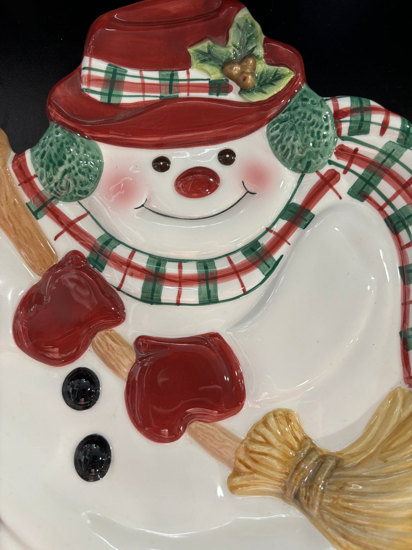 Fitz & Floyd Snowman Tidbit plate