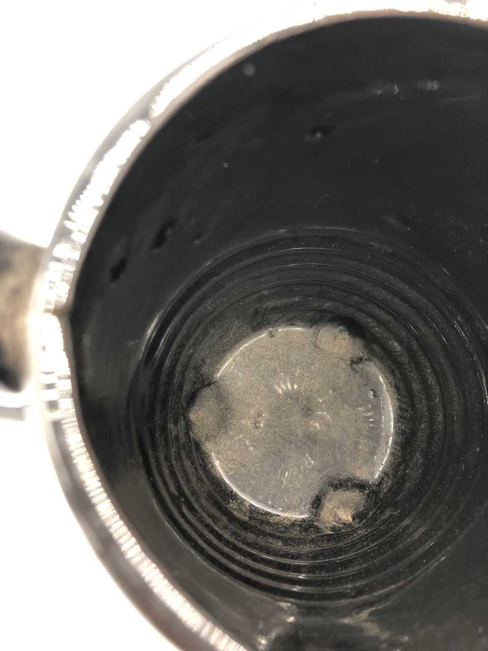 Black Ceramic Handpainted Pitcher