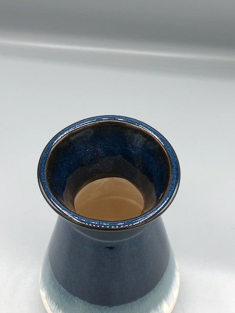 Pottery glazed 9" tall vase