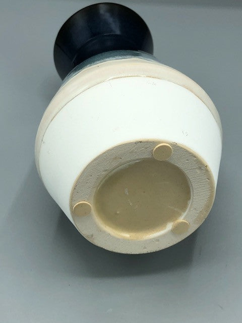 Pottery glazed 9" tall vase