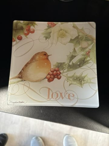 Natures Journey Plate & Holly & Bird