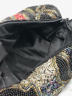 Black beaded purse