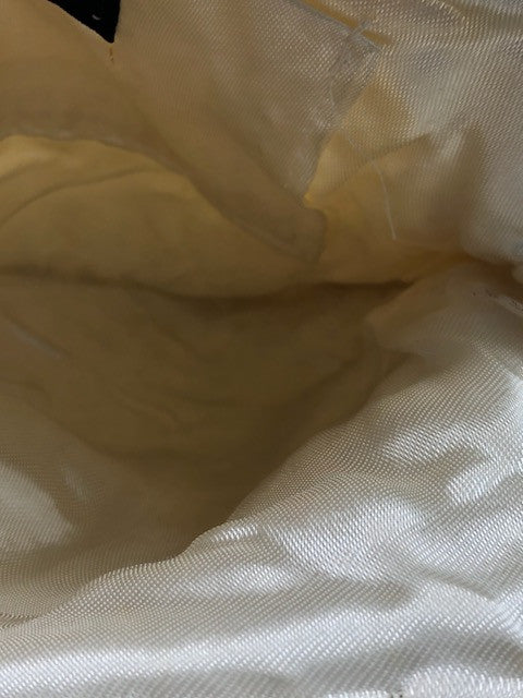 Cream beaded evening purse