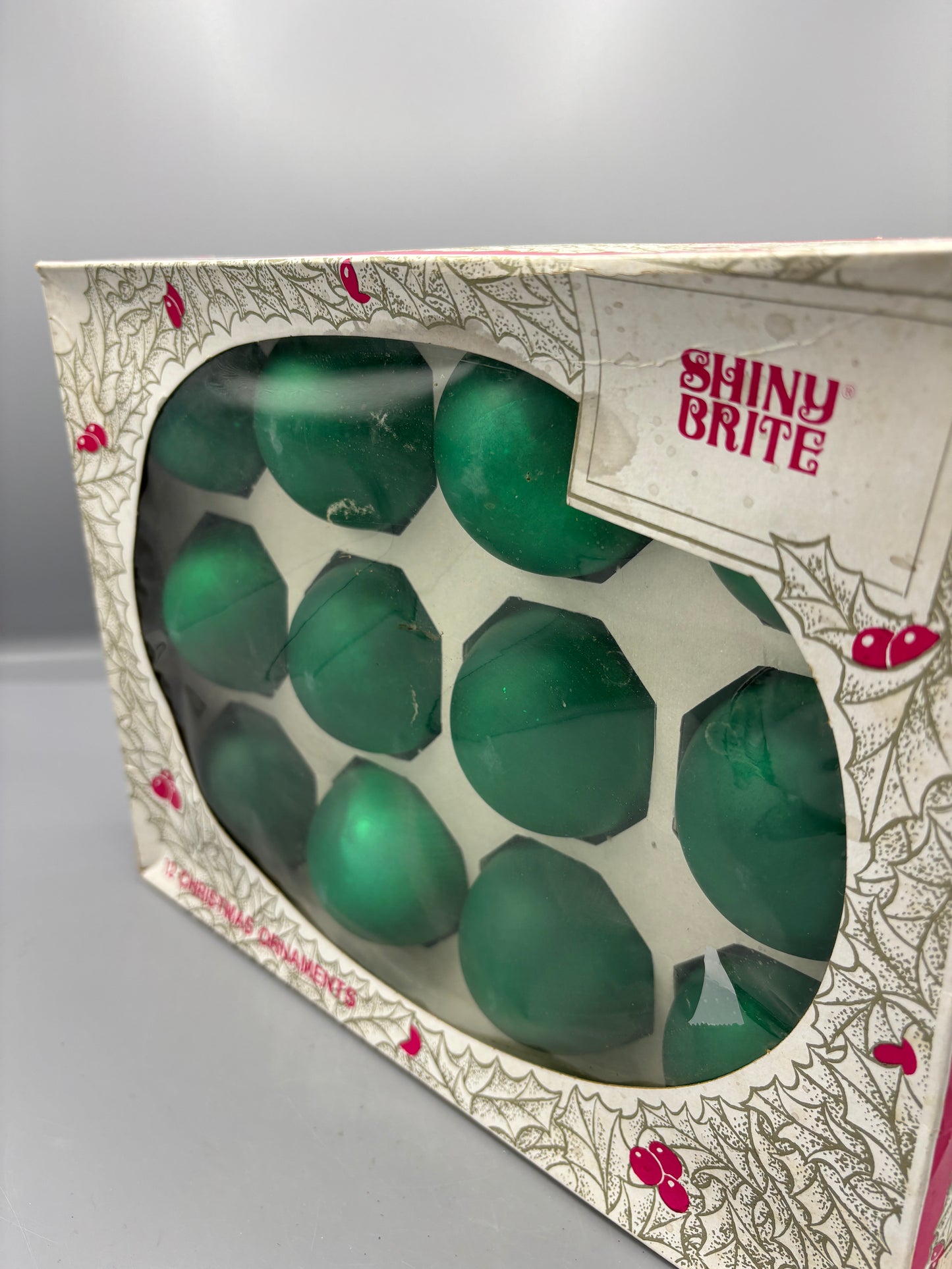 Shiny Brite Green ornaments