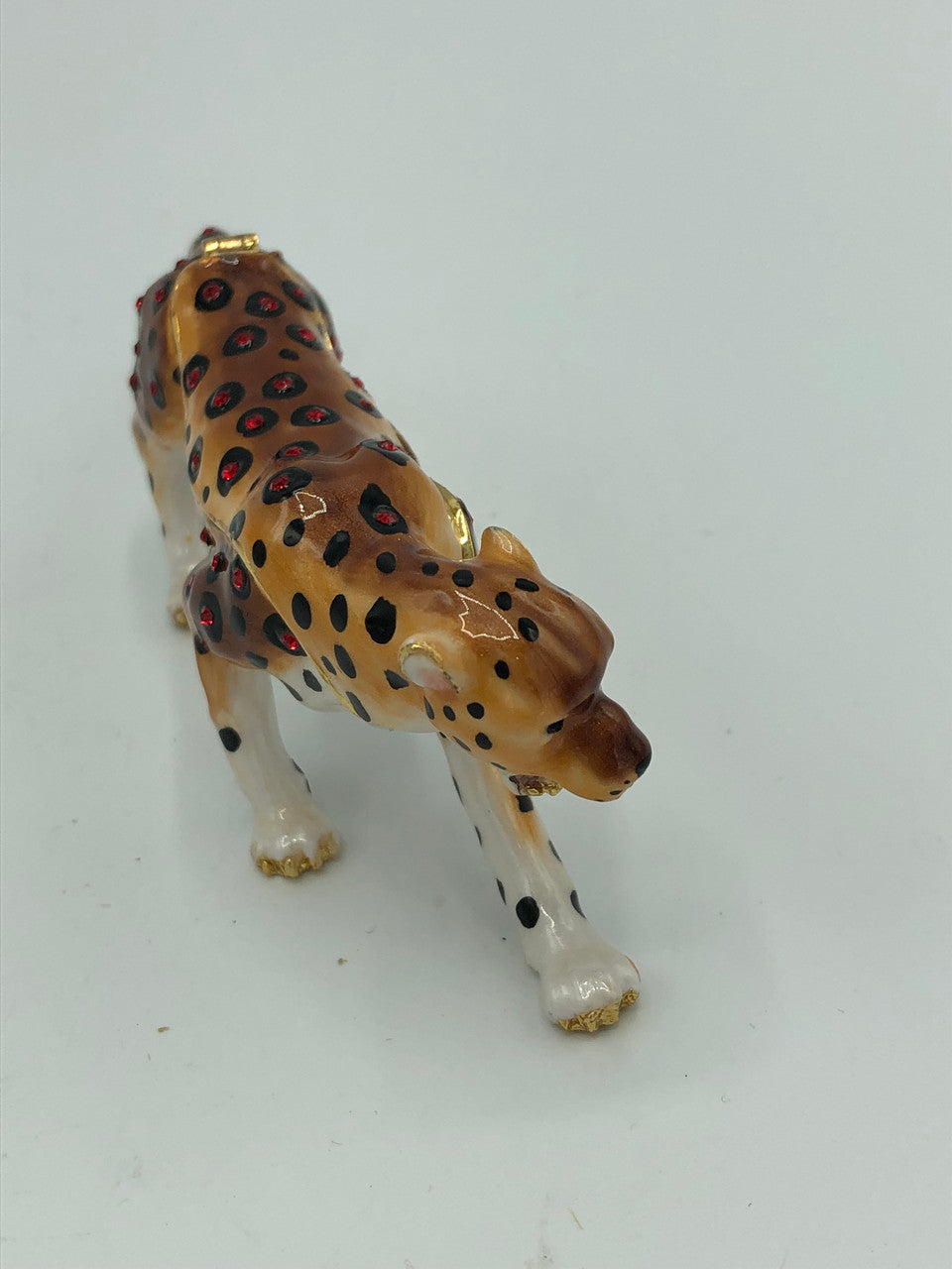 Jeweled Cheetah Trinket Box