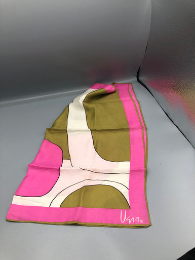Pink & Gold silk scarf by Vera
