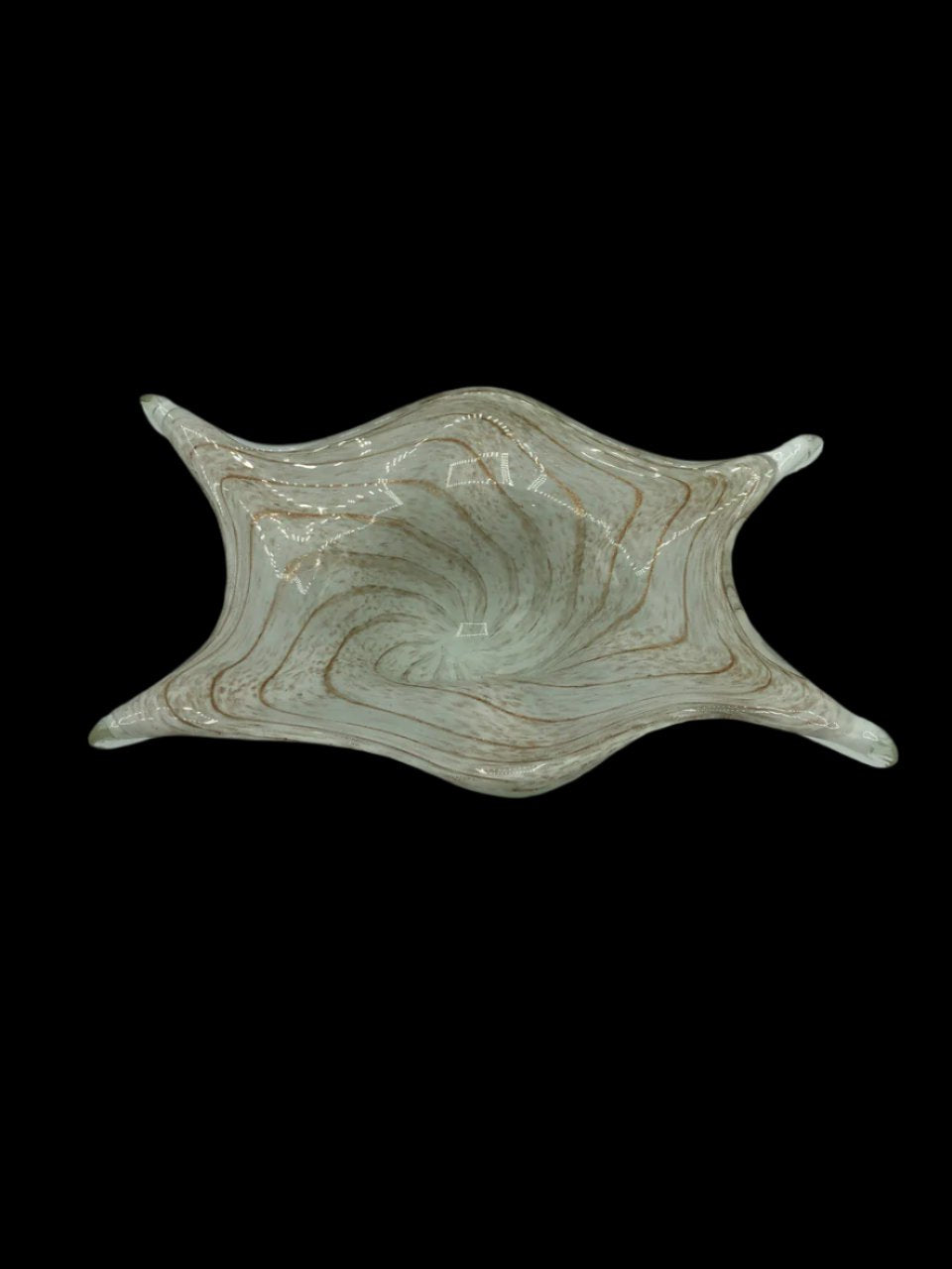 Murano Gold & White Large Dish