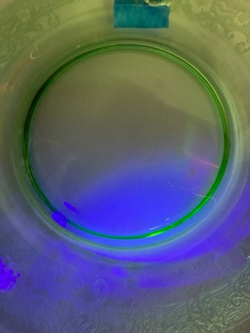 Fostoria Vesper green depression plates