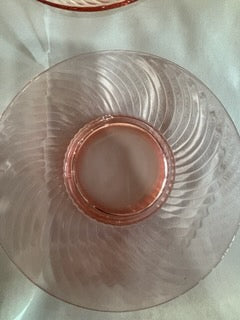 Set 6 Imperial pink depression salad plate