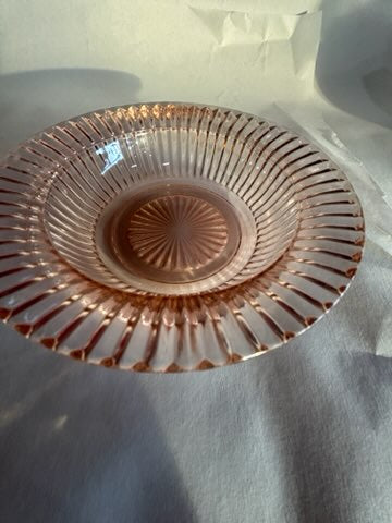 Pink depression Queen Mary bowl