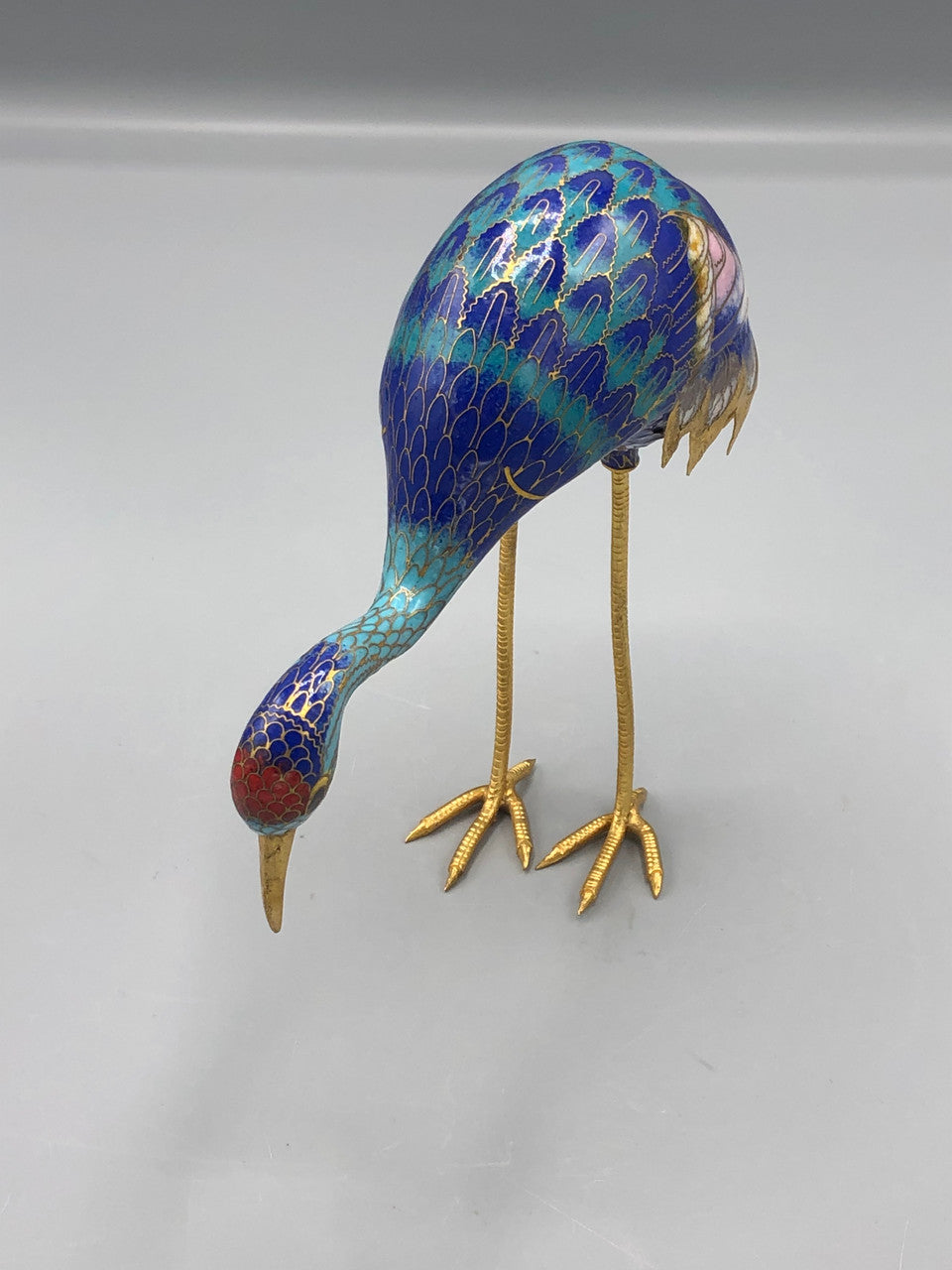 Cloisonne enamel Crane