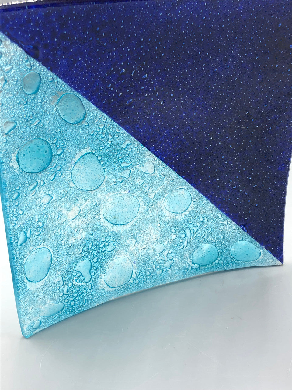 Abstract 2 tone blue tray