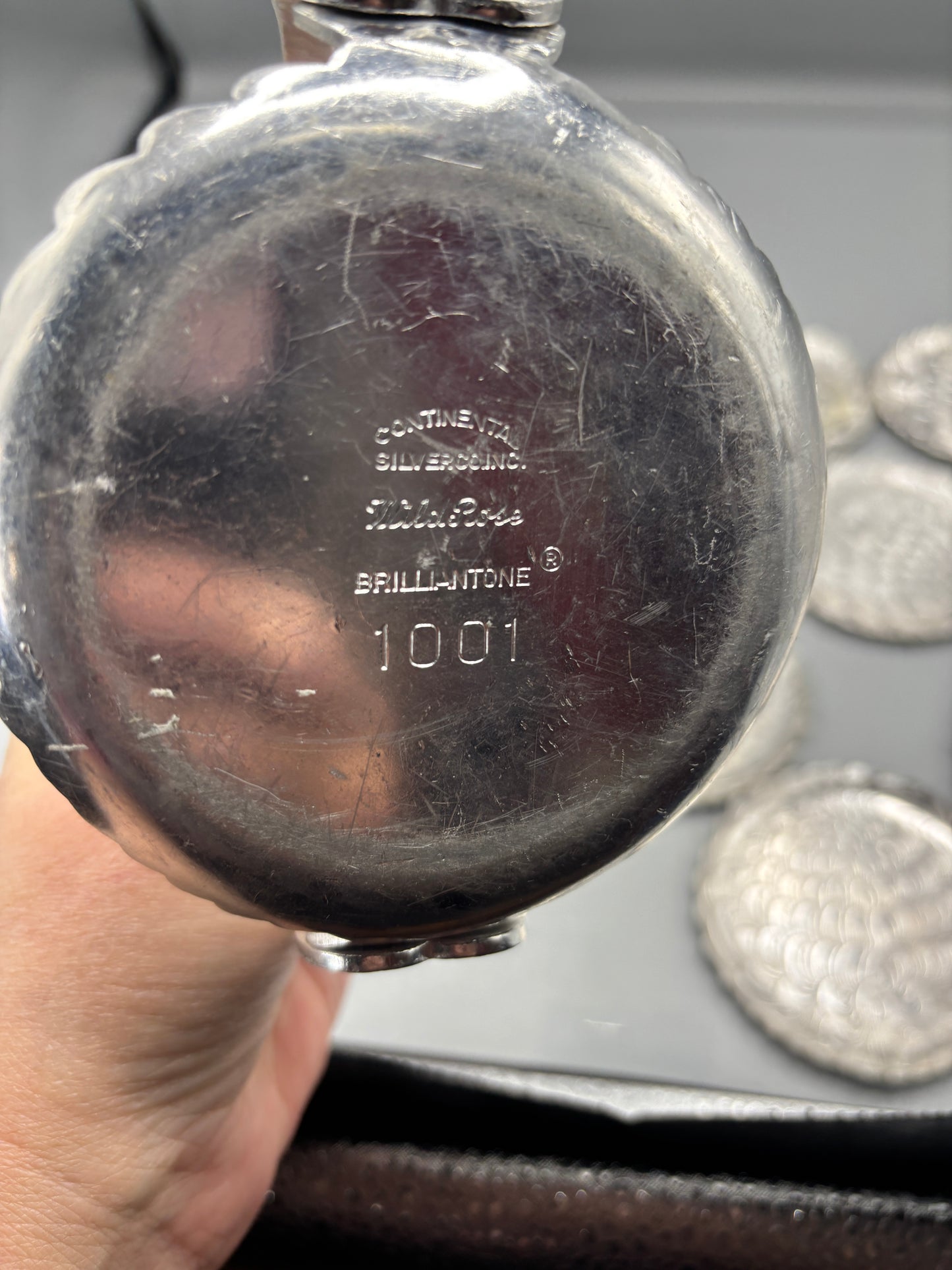 Vintage Brilliantone Alumnium coasters caddy