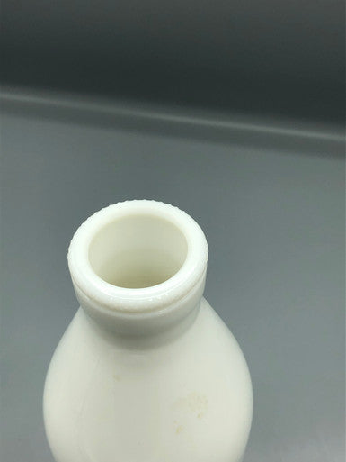 Vintage hand painted milk glass bottle
