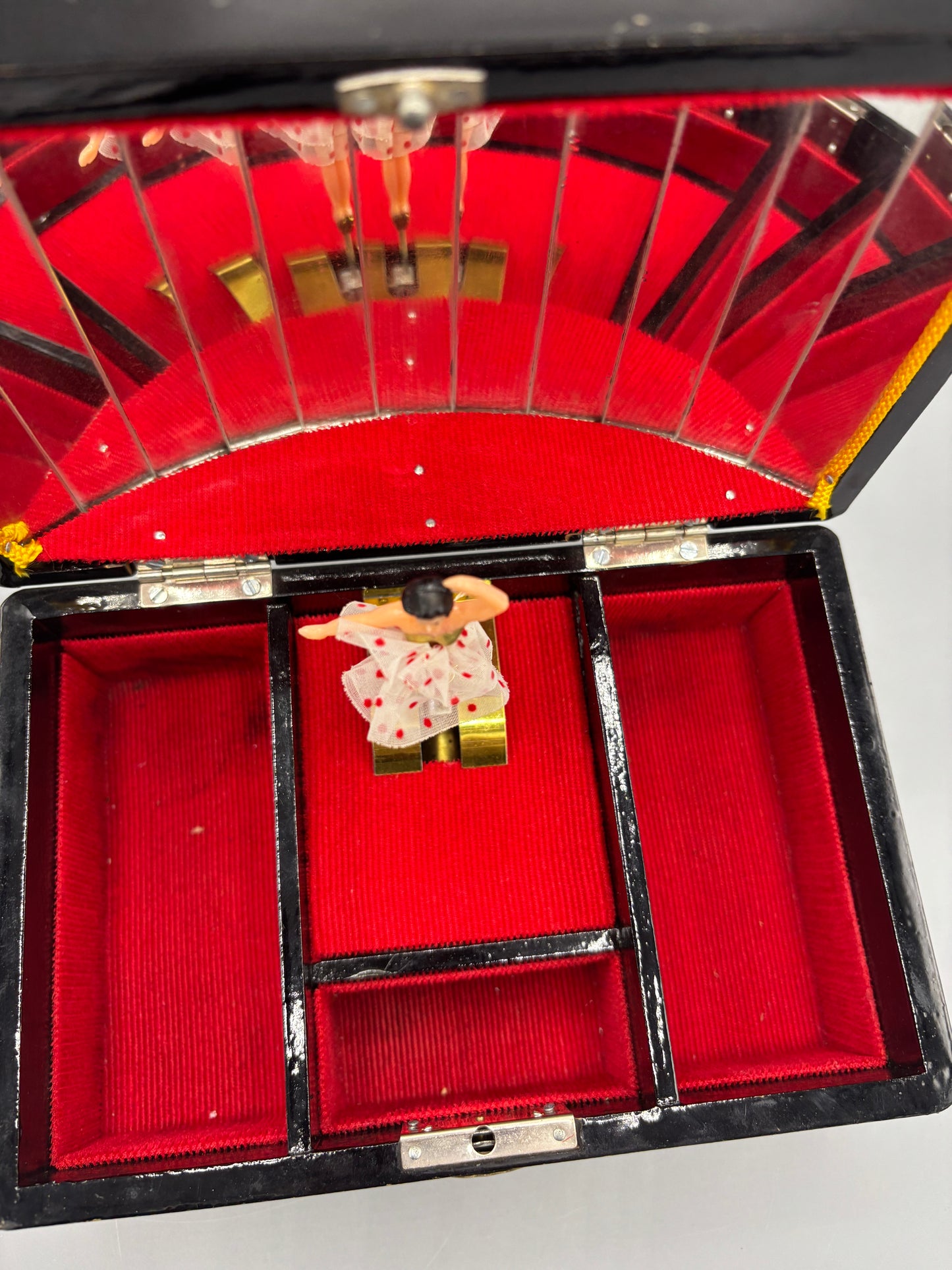 Japanese Lacquered jewelry box Ballerina music box