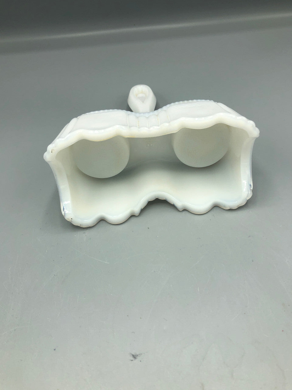 Imperial milk glass S & P with caddy