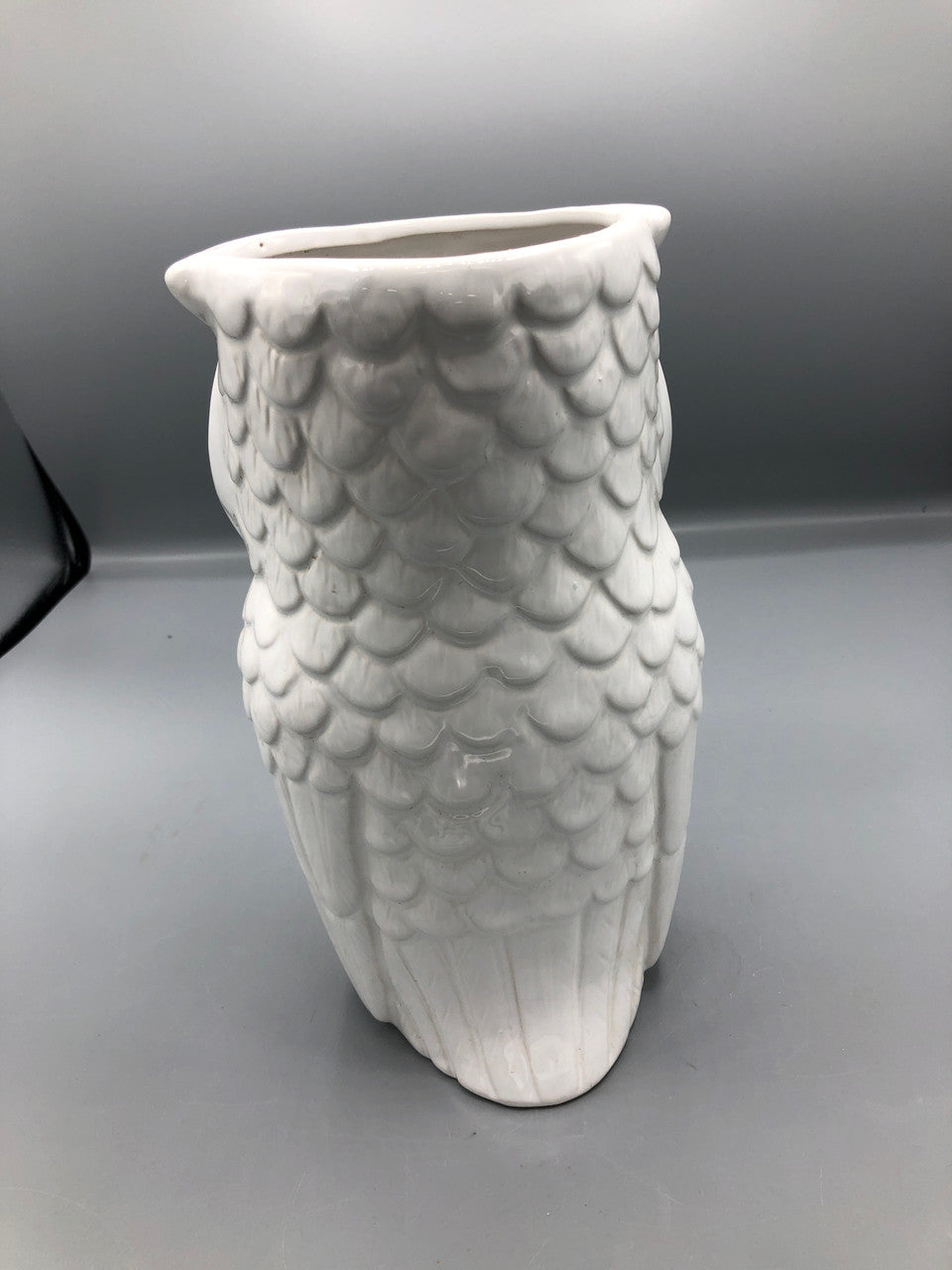 White Owl Vase 11" Tall