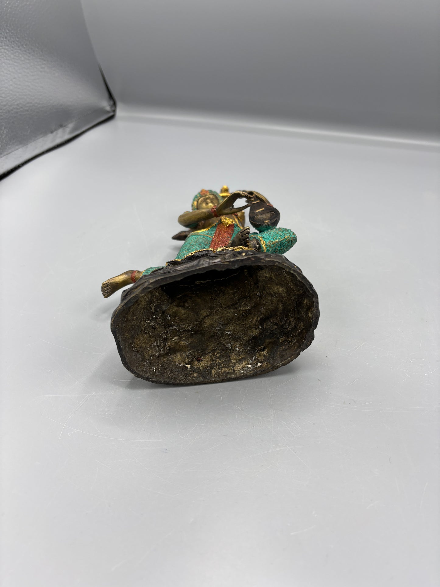 Vintage Thai painted bronze statue