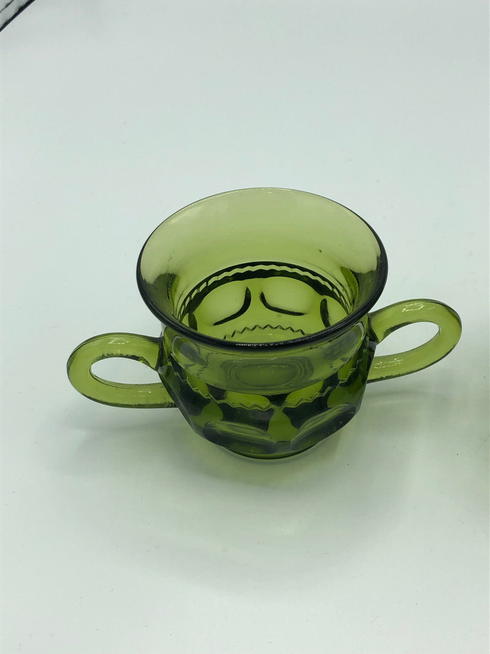 Indiana glass Kings Crown creamer & sugar